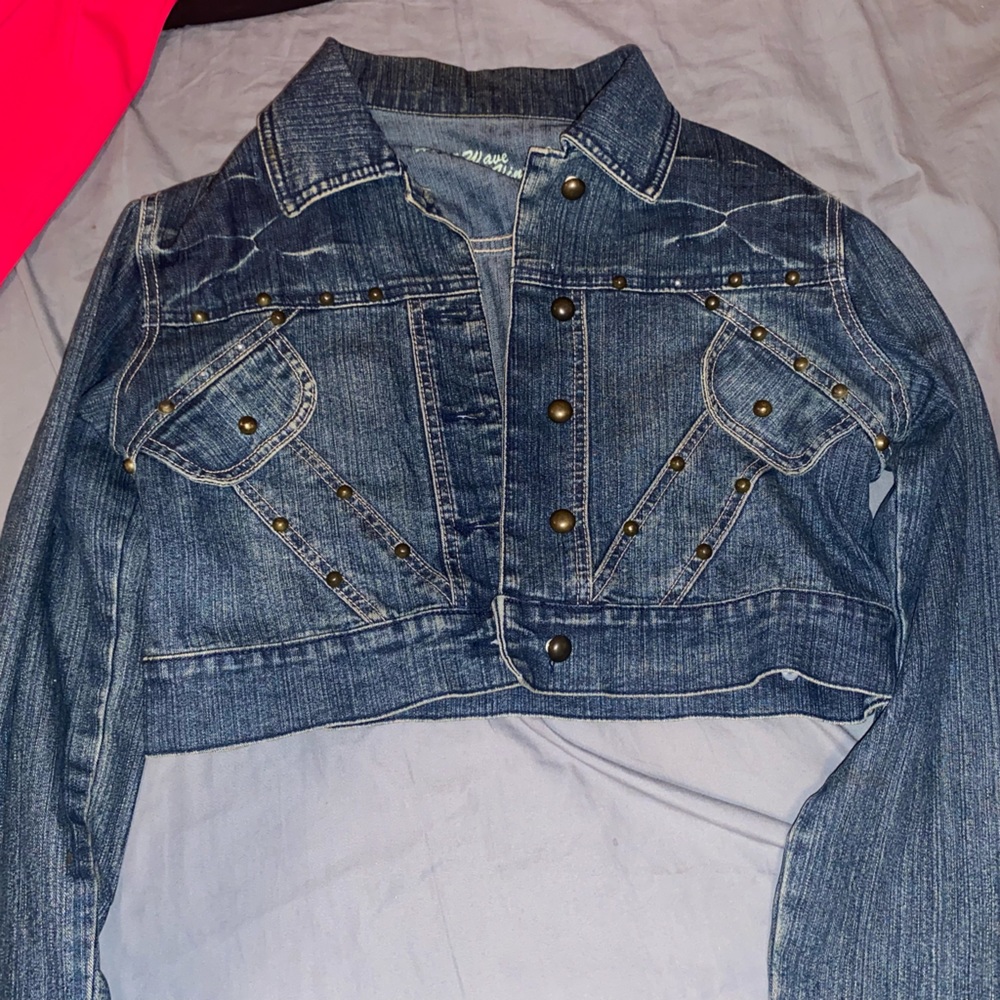 Crop jean jacket